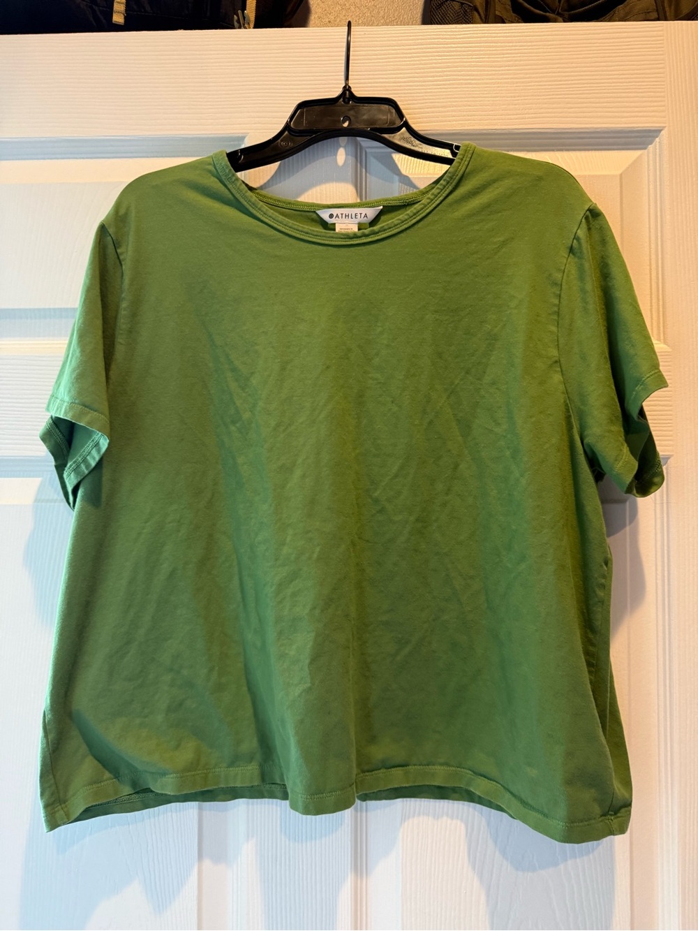 Athleta olive Green V-Neck Cotton Tee